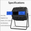 Large Compost Tumbler Bin Dual Compartment Better AirCirculation Efficient Compost BPA Free Sturdy Steel Frame 43Gallon (2 21.5Gal) Blue Door