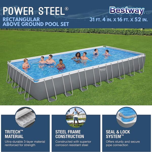1771bae7cc444af48d4f22bade4ef42d Bestway Oval Above Ground Pool Set (10' x 6'7" x 33")| Includes Filter Pump & ChemConnect Dispenser