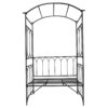 Outsunny 21" Black Metal and Steel Arbor