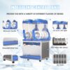 Commercial Slushy Machine - 1000W 30L Tanks Slush Maker Machine 304 Stainless Steel Commercial Margarita Machines Efficient Cooling the Ideal Slushie Maker for Bars Cafes Restaurants