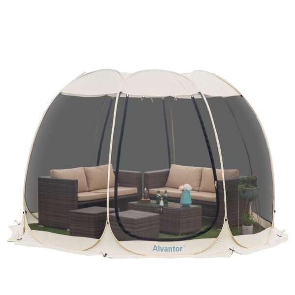 185df589b3f34465a03a5ff309323bf6 Screen House Camping Instant 12x12 Canopy Beige