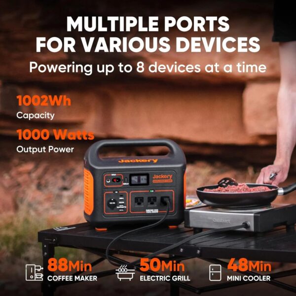 Restored Jackery Portable Power Station Explorer 1000 Solar Generator 1002Wh (Refurbished)