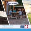 Suncast Vista 7x7 Storage Shed with Multi-Wall Resin Panels, 4 Skylights, IllumiVent System, and Pad-Lockable Doors, 84" D x 84" W x 98" H, Made in The USA