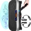 Vibration Plate Fitness Platform Exercise Machine Vibrating Lymphatic Drainage Shaking Full Body Shaker Workout Vibrate Stand Shake Board Sport Gym for Weight Loss Fat Burner for Women Men