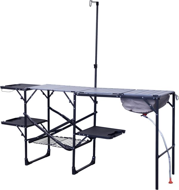 19398ee7df754db6804a57031612b36f Master Cook Station | Portable Folding Kitchen Table with Soft Shell Sink, Heat Resistant Tabletop & Telescoping Lanter Pole, Perfect for Camping Trips
