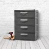 Sterilite 4 Drawer Plastic Storage Unit, Flat Gray, Heavy-Duty, BPA-Free