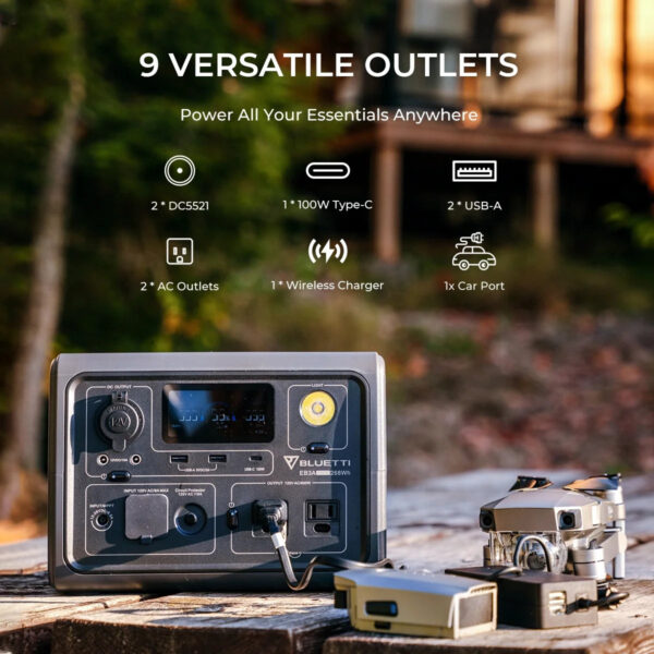 194882c001df4f909401c66b8eeec442 BLUETTI EB3A Portable Generator,600W Solar Generator, 268Wh LiFePO4 Power Station for Camping, Home Use, Emergency