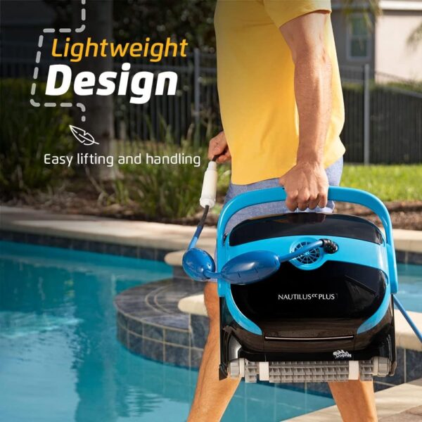 196e1a8e5a36495ba9e014a3b01db349 Dolphin Nautilus CC Plus Wi-Fi Automatic Robotic Pool Vacuum Cleaner, Always Cleaning, Never Charging, with Wall Climbing Scrubber Brush, Ideal for In-Ground Pools up to 50 FT in Length