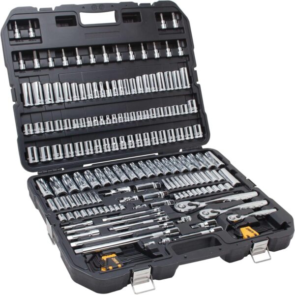 197c73f9af7c4576b500a84172ea99b1 Mechanics Tool Set, SAE and Metric, 1/2, 1/4, 3/8 Drive Sizes, 192-Piece