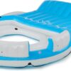 56299EP 145 x 125 x 20 Inch Splash N Chill Inflatable Lake and Pool Relaxation Island Lounger Seat for up to 7 Adults, Blue and White