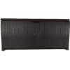 Suncast Resin 99-Gallon Deck Box - Mocha Brown - DBW9200- 52 in D x 27.5 in H x 27.6 in W
