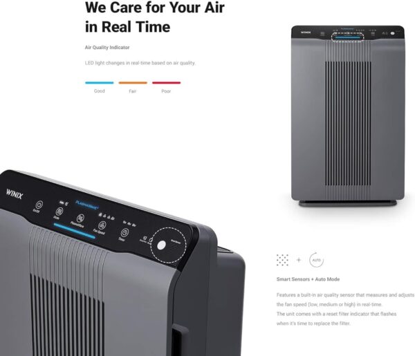 5300-2 Air Purifier with True HEPA, PlasmaWave and Odor Reducing Carbon Filter