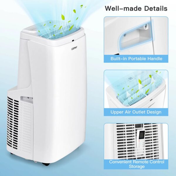 1a6f2a1c926f442d957ac0efe63a2400 Costway 6350 BTU (9000BTU ASHRAE) Portable Air Conditioner 3-in-1 Air Cooler Fan Dehumidifier w/ Remote