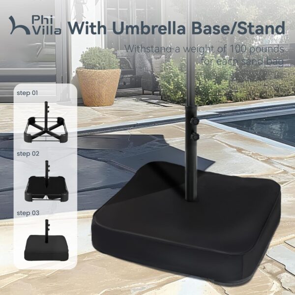 1b23aa2544f14bb288dc0cc5857cde05 15ft Patio Umbrella Double-Sided Outdoor Market Extra Large Umbrella with Crank, Umbrella Base Included (Dark Red)