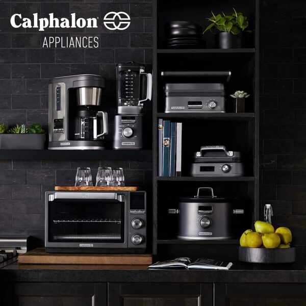 Calphalon Quartz Heat Countertop Toaster Oven, Dark Stainless Steel