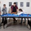 Hathaway Fairmont 6 Ft Portable Pool Table, Adults Folding Billiards Tables for Game Room with Easy Foldable Storage, Includes Full Set of Billiard Balls, Cues, Chalk & Brush