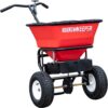 Buyers Products 3039632R Grounds Keeper Commercial Walk Behind Push Spreader, 100lb Capacity, For Salt, Ice & Snow Melt, Included Grate & Cover With Enclosed Gearbox for Protection