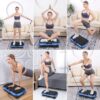 Vibration Plate Fitness Platform Exercise Machine Vibrating Lymphatic Drainage Shaking Full Body Shaker Workout Vibrate Stand Shake Board Sport Gym for Weight Loss Fat Burner for Women Men