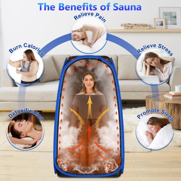 1baafec744a94a0ba4916a020d1f473d X-Vcak Foldable Steam Sauna with 2.6L Steamer