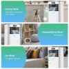 Costway 6000 BTU (10000 BTU ASHRAE) Portable Air Conditioner w/ Remote Control 3-in-1 Air Cooler w/ Drying White