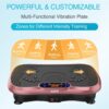 Vibration Plate Fitness Platform Exercise Machine Vibrating Lymphatic Drainage Shaking Full Body Shaker Workout Vibrate Stand Shake Board Sport Gym for Weight Loss Fat Burner for Women Men
