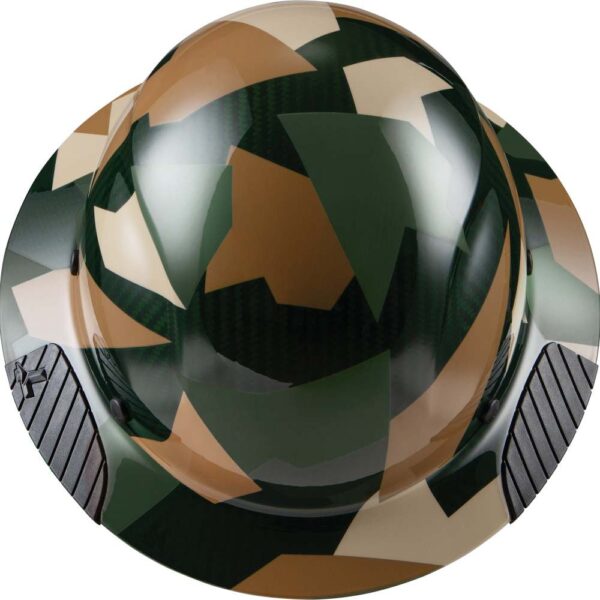 Lift Safety Hard Hat DAX Jungle Camo Carbon Fiber Full Brim
