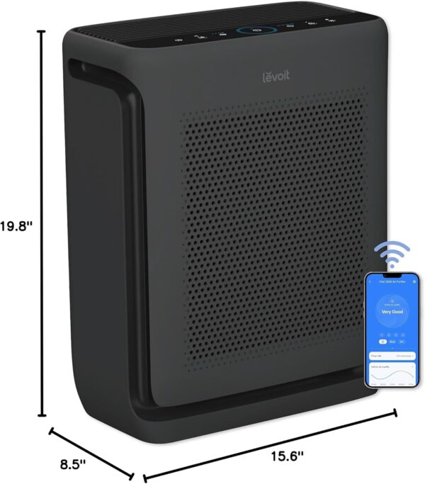 1c61a04374ce4a56add92eb63020a975 Air Purifiers for Home Large Room Up to 1800 FtΒ² in 1 Hr with Washable Pre-Filter, Air Quality Monitor, Smart WiFi, HEPA Sleep Mode for Allergies, Pet Hair in Bedroom, Vital 200S-P, White
