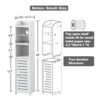 Toilet Paper Holder Stand, Storage Cabinet Beside Toilet for Small Space Bathroom