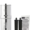 Travel Berkey Gravity-Fed Water Filter with 2 Black Berkey Purification Elements & Berkey Primer Combo Set