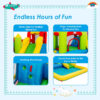 Costway Inflatable Bounce House Water Slide Jump Bouncer Climbing Wall Splash Pool Blower Excluded