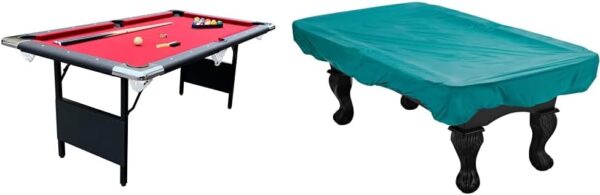 1cf89d8d032d42d0a26895735a6ce521 Hathaway Fairmont 6 Ft Portable Pool Table, Adults Folding Billiards Tables for Game Room with Easy Foldable Storage, Includes Full Set of Billiard Balls, Cues, Chalk & Brush