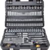 Mechanics Tool Set, SAE and Metric, 1/2, 1/4, 3/8 Drive Sizes, 192-Piece
