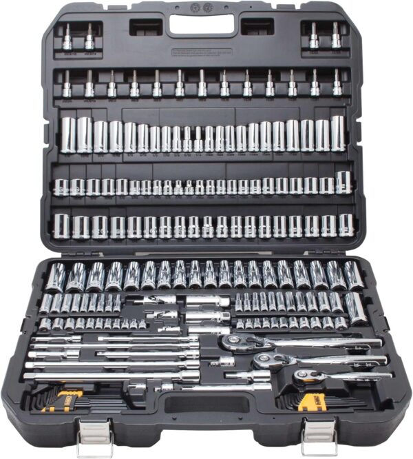 1d1d2d74e7bc4c88bed8a3eeac8112b7 Mechanics Tool Set, SAE and Metric, 1/2, 1/4, 3/8 Drive Sizes, 192-Piece