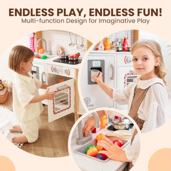 1d72b0ace0704a0c8f3dde506a02d1ee Play Kitchen for Kids - Toy Kitchen Set for Toddlers with Realistic Lights and Sounds, Kids Kitchen Playset with Abundant Toy Food Set