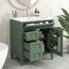 36" Bathroom Vanity with Single Sink Combo, Modern Undermount Bathroom Sink Cabinet with 2 Drawers and a Tip-Out Drawer, Freestanding Bathroom Vanities, Soft Closing, Solid Wood Frame