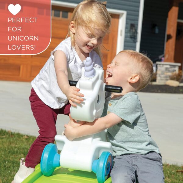 1db9b80e30af432d8da2aa7db15ebaf5 Unicorn Up & Down Roller Coaster Toy for Kids, Ride On Push Car, Indoor/Outdoor Playset, Toddler Ages 2 - 5 years old, Compact Storage, Max Weight 50 lb., Multicolor