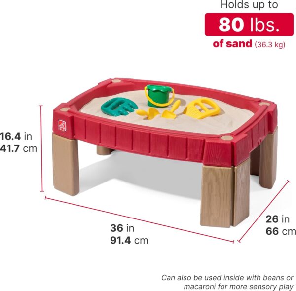 1e2d8d5aef314ec783d33d8a3033e49b Step2 Naturally Playful Sand Table, Kids Sand Activity Sensory Table, 5 Piece Accessory Kit, Toddler Summer Outdoor Toys, 2+ Years Old