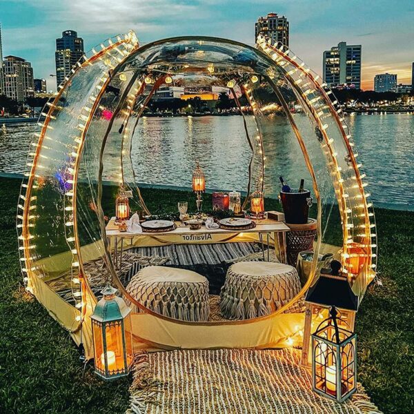 1e7e630892c14b6b942fb651bafa5eaa Bubble Tent Pop Up Gazebo, 8-10 Person Igloo Dome Garden Patio Canopy Shelter