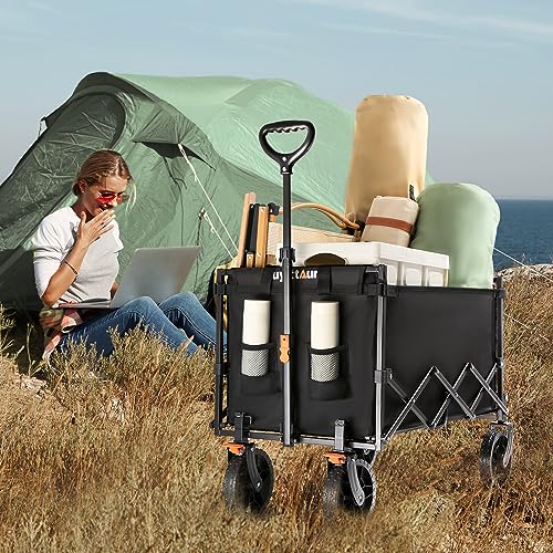 1f2bf6744afe48ddac06f00e413a1134 Uyittour Collapsible Wagon Cart Heavy Duty Foldable, Utility Grocery Wagon for Camping Sports Shopping