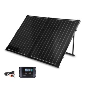 Renogy 100 Watt 12 Volt Monocrystalline Foldable 2Pcs 50W Solar Panel Suitcase with 20A Waterproof Controller