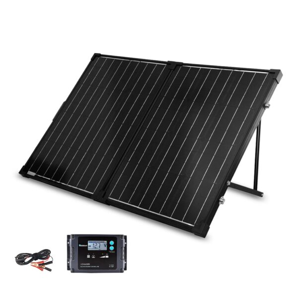 Renogy 100 Watt 12 Volt Monocrystalline Foldable 2Pcs 50W Solar Panel Suitcase with 20A Waterproof Controller