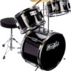 Music Alley 3 Piece Kids Drum Set with Throne, Cymbal, Pedal & Drumsticks