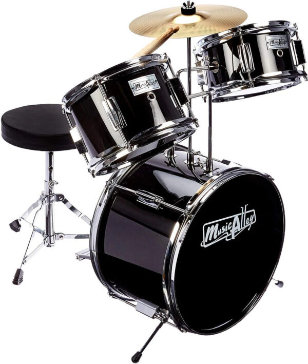 1f4b618791514026a41a3b79deec4f6e Music Alley 3 Piece Kids Drum Set with Throne, Cymbal, Pedal & Drumsticks