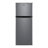 4.6. Cu ft Two Door Mini Refrigerator with Freezer, Stainless Steel