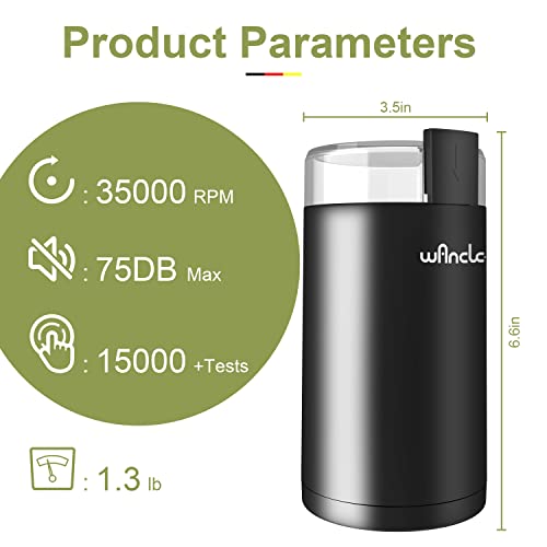 2095ac7ae9cd451ca470f75797a7096a Wancle Electric Coffee Grinder, Quiet Spice Grinder, One Touch Coffee Mill for Beans