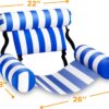 Pool Wave Pool Floats Chairs Adult, 2 Packs Heavy Duty Inflatable Swimming Pool Lounges, Fabric Floating Hammock, Kids Blow Up Pool Noodles, Lake Raft Floaties, Fun Summer Outdoor Water Party Game