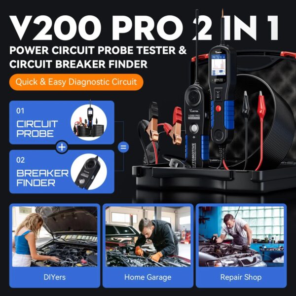 2127051db3b9461685fa5f6ebf9dd6a8 VDIAGTOOL V200 Pro Automotive Power Circuit Probe Tester