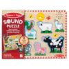 Melissa & Doug Farm Animals Sound Puzzle - Wooden Peg Puzzle With Sound Effects (8 pcs)