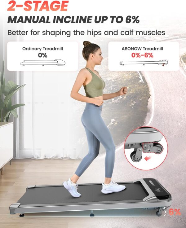 21f0aa2a4b2749fc89ec0131f818d363 Walking Pad, Under Desk Treadmill with Incline for Home Office 2.5HP Portable Walking Treadmill with 280 Lbs Weight Capacity Walking Machine, Remote Control, LED Display