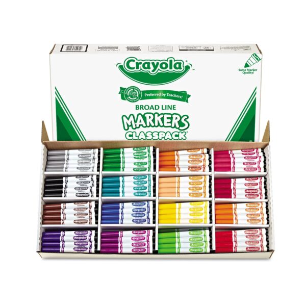 Crayola Bulk Pack Broad Line Markers Bulk, 256 Count Classpack